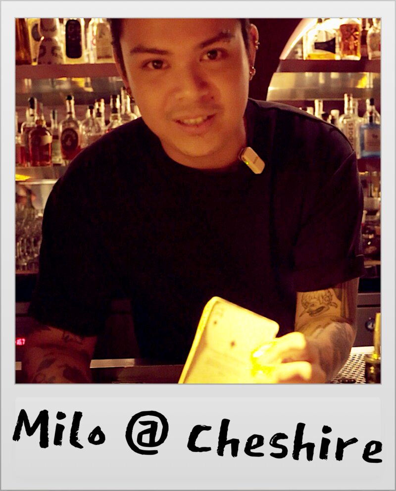 Interior of The Cheshire speakeasy - Polaroid